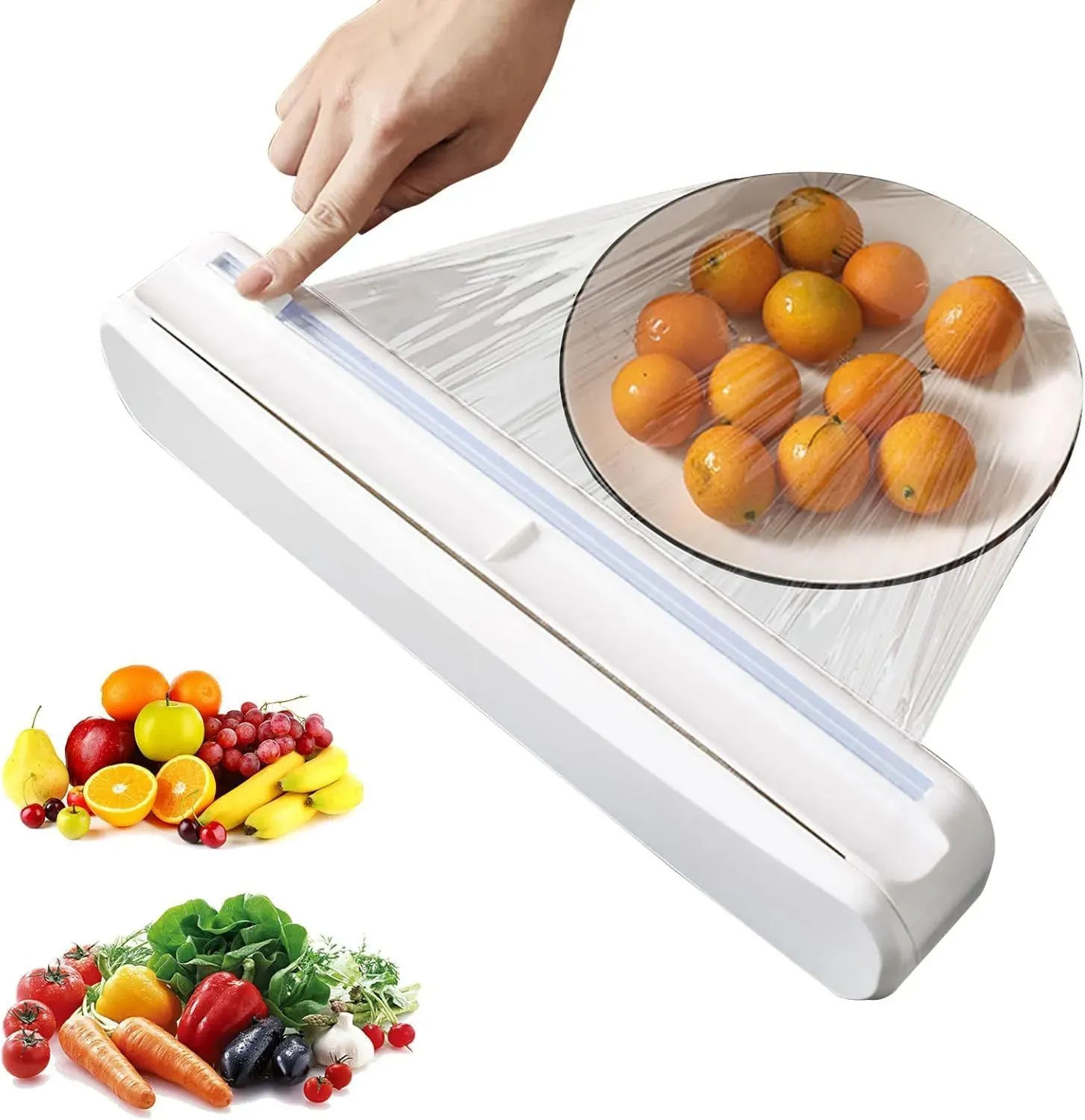 Plastic Wrap Dispenser With Cutter - Modern Kitchen Organization